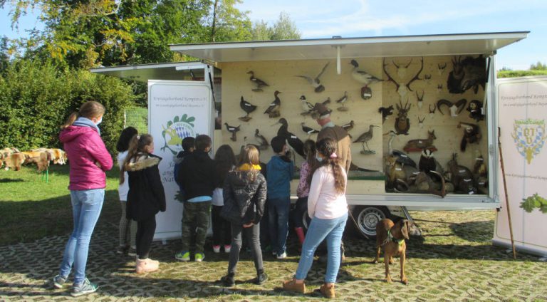 Das Wildlandmobil des Kreisjagdverbands Kempten im Einsatz
